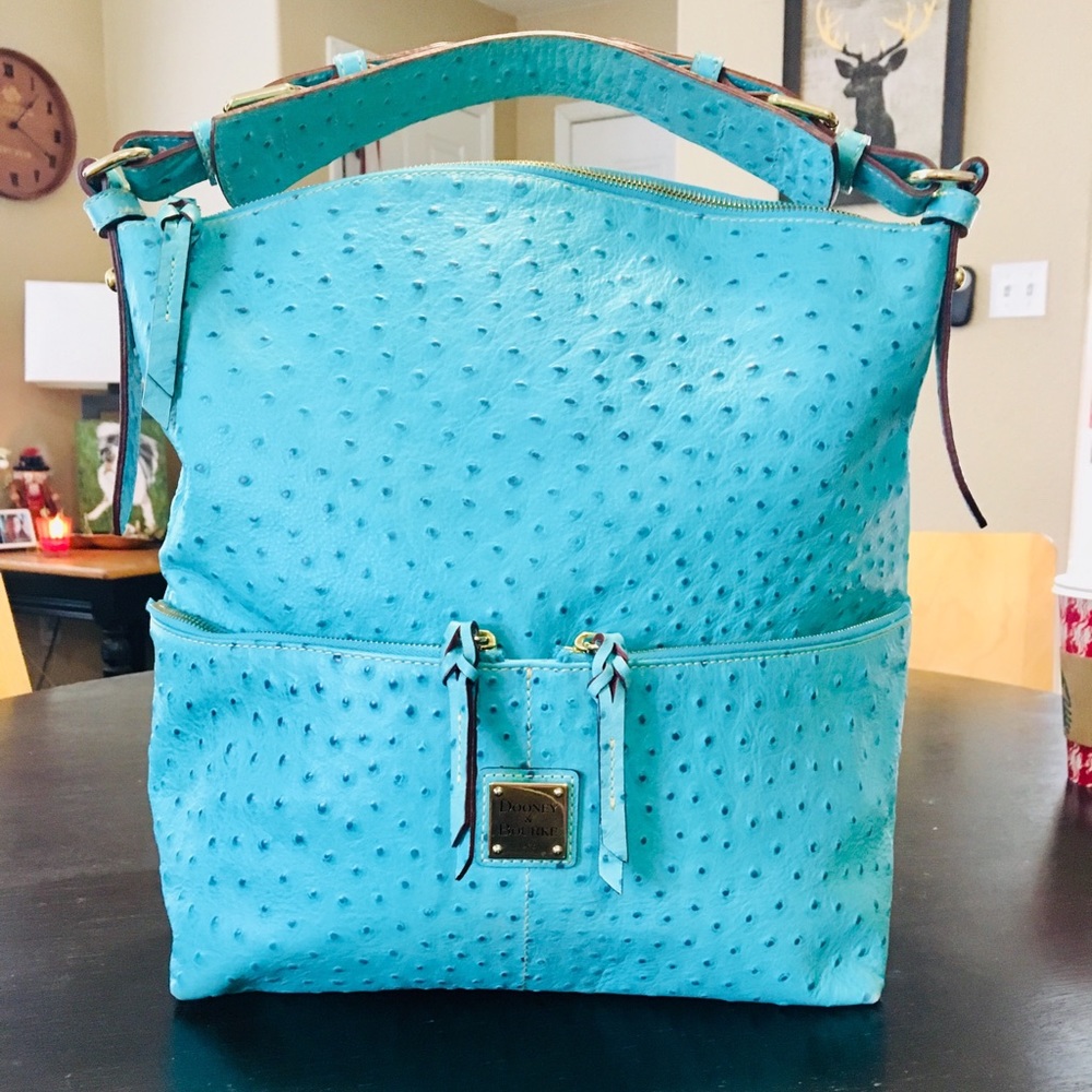 ✨RARE✨ Dooney & Bourke Teal Aqua Ostrich Purse
